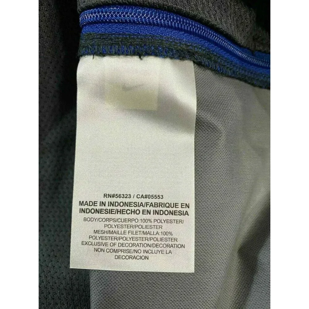 NIKE NFL Ind Colts Hot Dk Grey S/S Football Pullover Qtr Zip Jacket New Mens LG